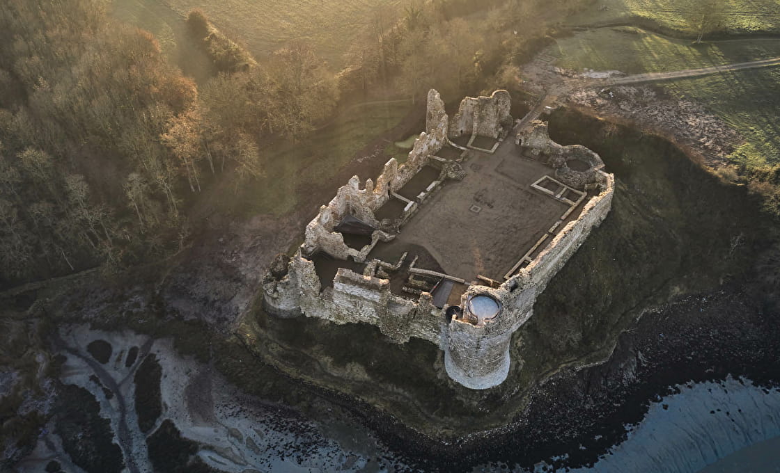 Vista aérea del castillo de Guildo