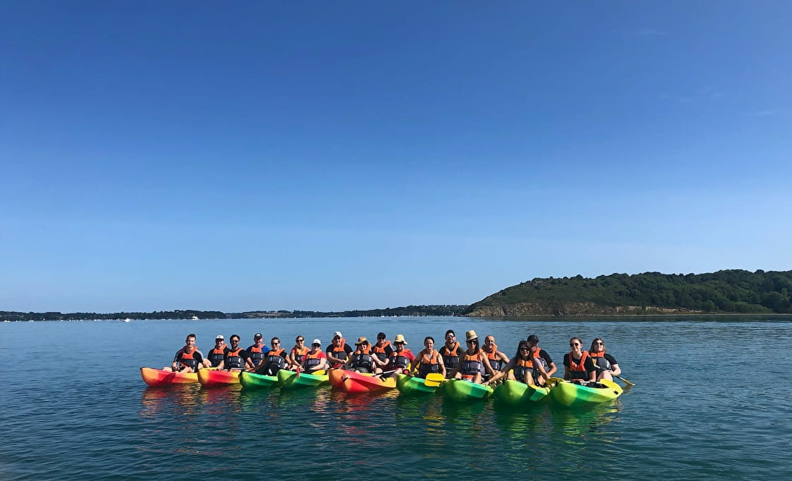 Canoë-kayak en groupe